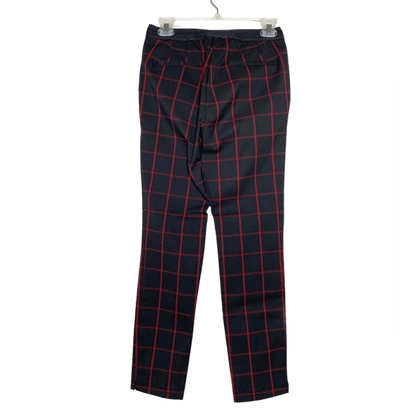 Zara Black and Red Windowpane Check Pants NWT - Picture 2 of 7